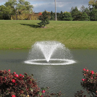 Scott Aerator North Star Fountain Aerator On The Water With Green Grass In The Background